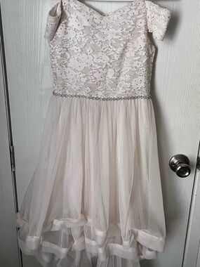 Speechless Kids Girls Cream Lace  & Tulle  Sequin Dress Size 10